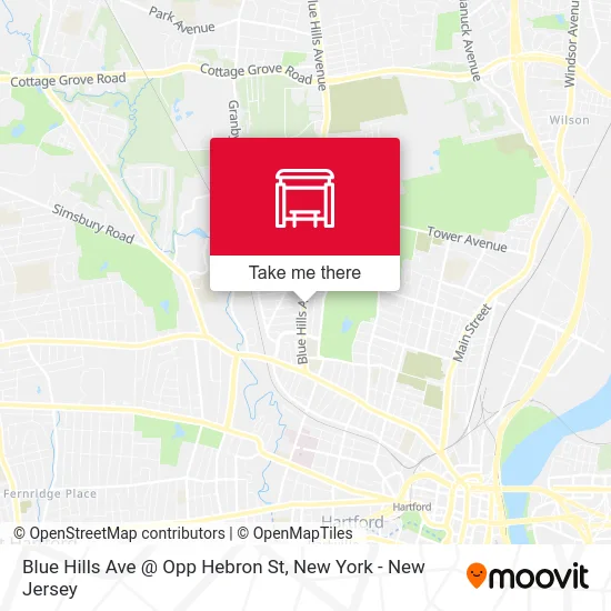 Blue Hills Ave @ Opp Hebron St map