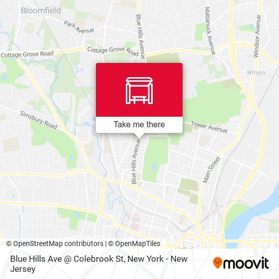Blue Hills Ave @ Colebrook St map