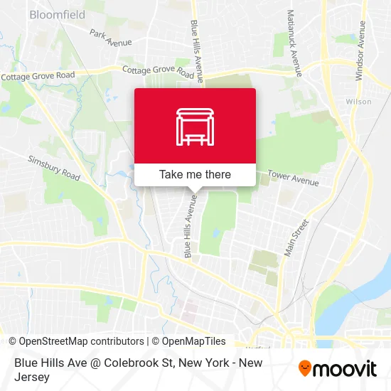 Blue Hills Ave @ Colebrook St map