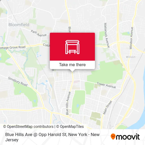 Blue Hills Ave @ Opp Harold St map