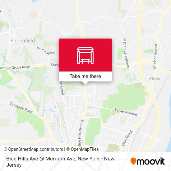 Blue Hills Ave @ Merriam Ave map