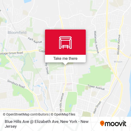 Blue Hills Ave @ Elizabeth Ave map