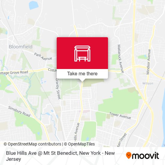 Blue Hills Ave @ Mt St Benedict map