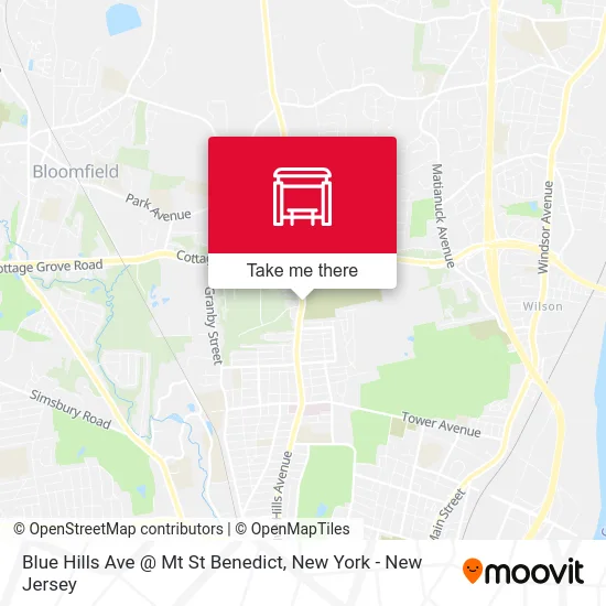 Blue Hills Ave @ Mt St Benedict map