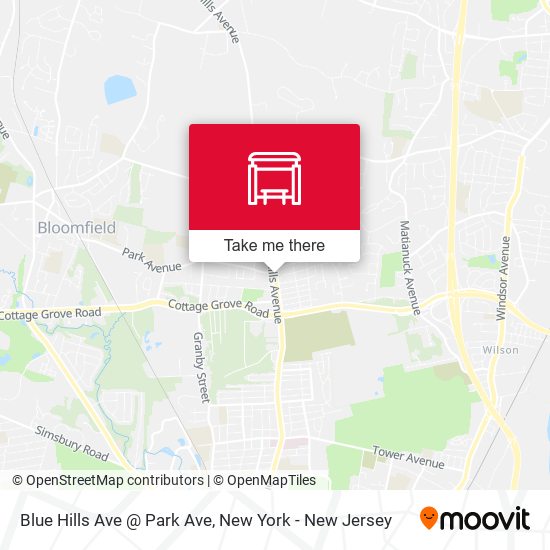 Mapa de Blue Hills Ave @ Park Ave