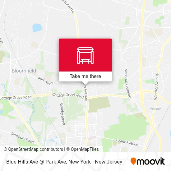 Blue Hills Ave @ Park Ave map