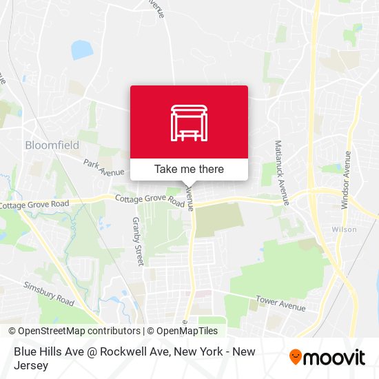 Mapa de Blue Hills Ave @ Rockwell Ave