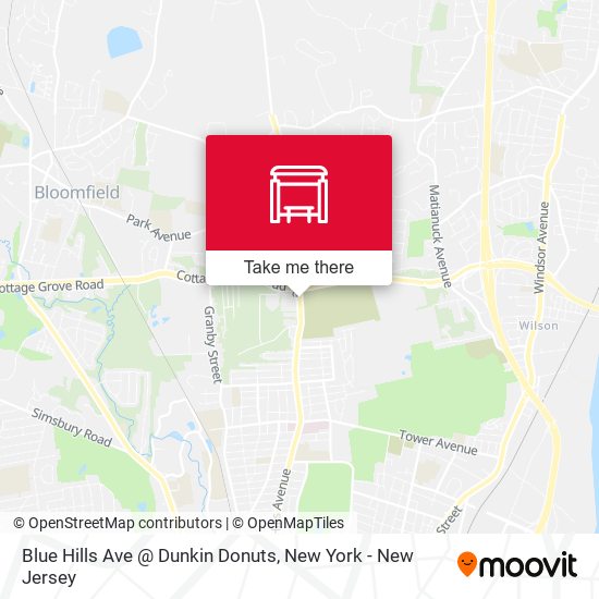 Mapa de Blue Hills Ave @ Dunkin Donuts