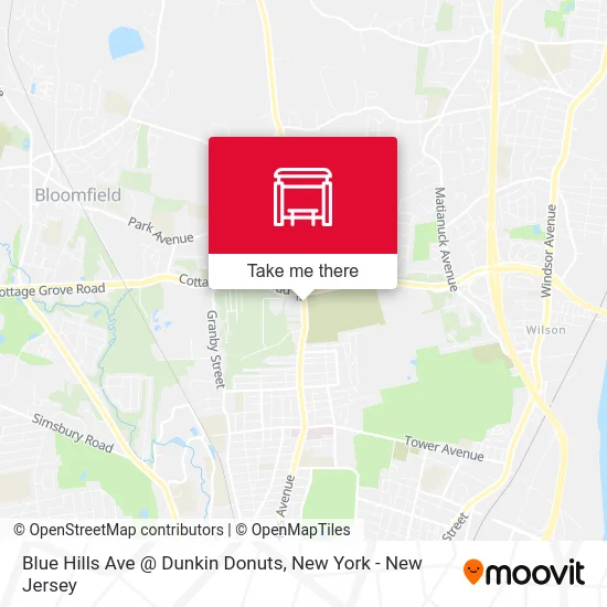 Blue Hills Ave @ Dunkin Donuts map