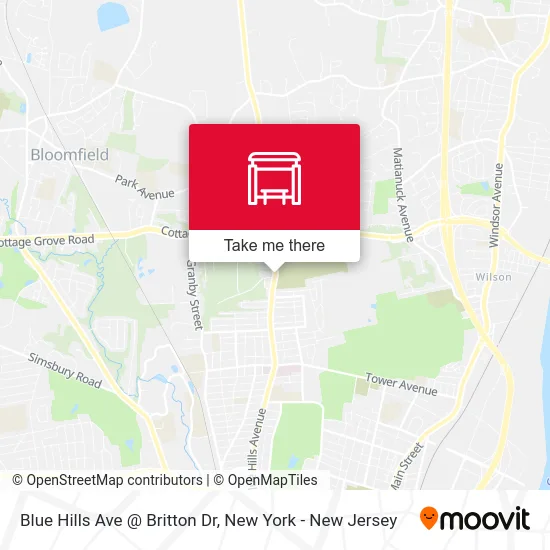 Blue Hills Ave @ Britton Dr map