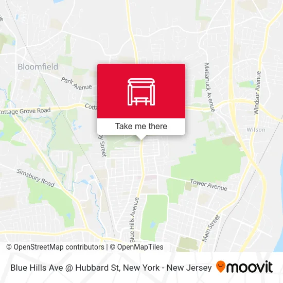 Blue Hills Ave @ Hubbard St map