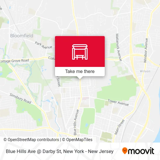 Blue Hills Ave @ Darby St map