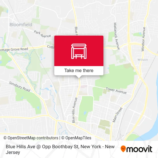 Blue Hills Ave @ Opp Boothbay St map