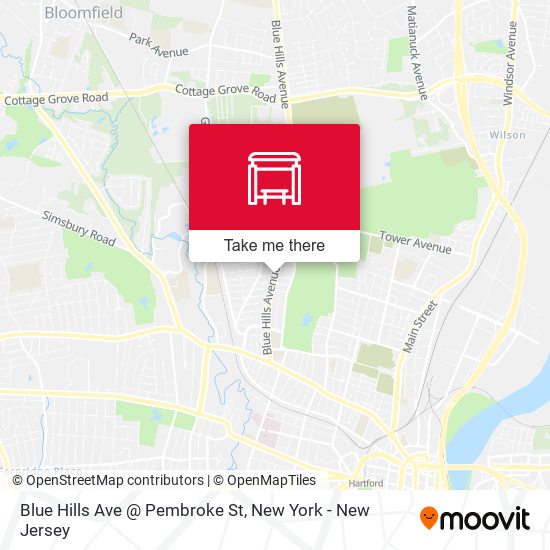 Mapa de Blue Hills Ave @ Pembroke St