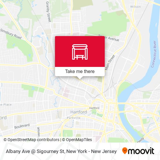 Mapa de Albany Ave @ Sigourney St