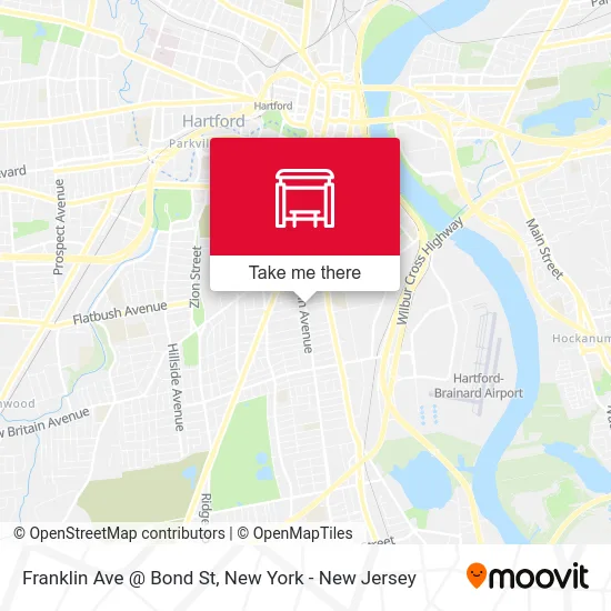 Franklin Ave @ Bond St map