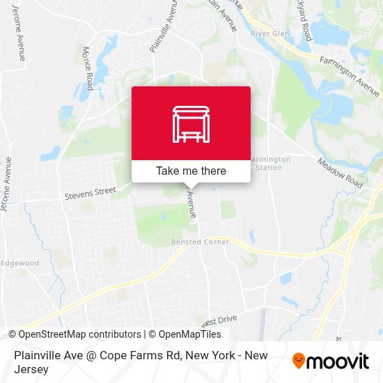 Plainville Ave @ Cope Farms Rd map