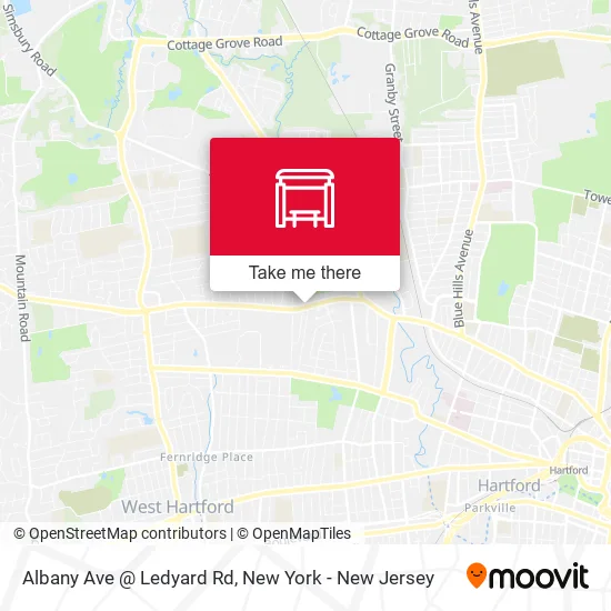 Mapa de Albany Ave @ Ledyard Rd