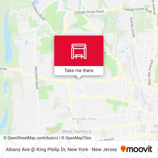 Albany Ave @ King Philip Dr map