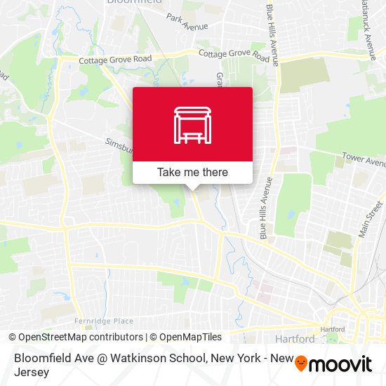 Bloomfield Ave @ Watkinson School map