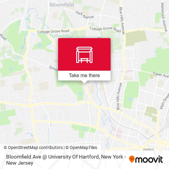 Bloomfield Ave @ University Of Hartford map