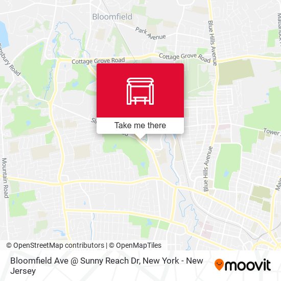 Mapa de Bloomfield Ave @ Sunny Reach Dr