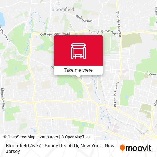 Bloomfield Ave @ Sunny Reach Dr map