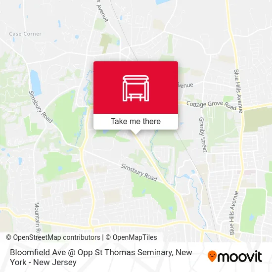 Bloomfield Ave @ Opp St Thomas Seminary map