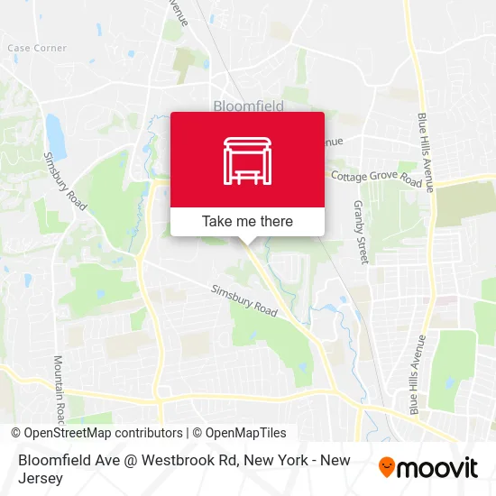 Bloomfield Ave @ Westbrook Rd map