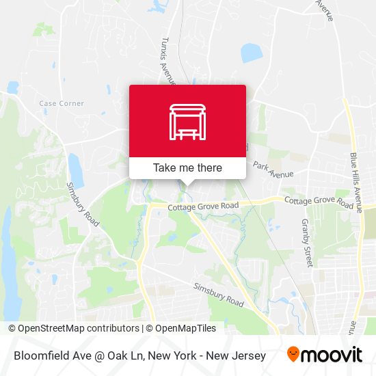 Mapa de Bloomfield Ave @ Oak Ln