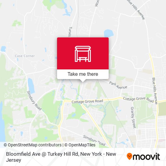 Mapa de Bloomfield Ave @ Turkey Hill Rd