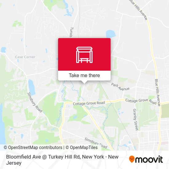 Bloomfield Ave @ Turkey Hill Rd map