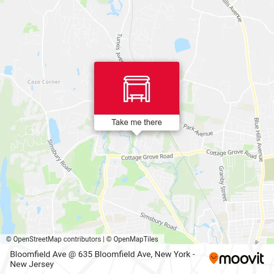 Bloomfield Ave @ 635 Bloomfield Ave map