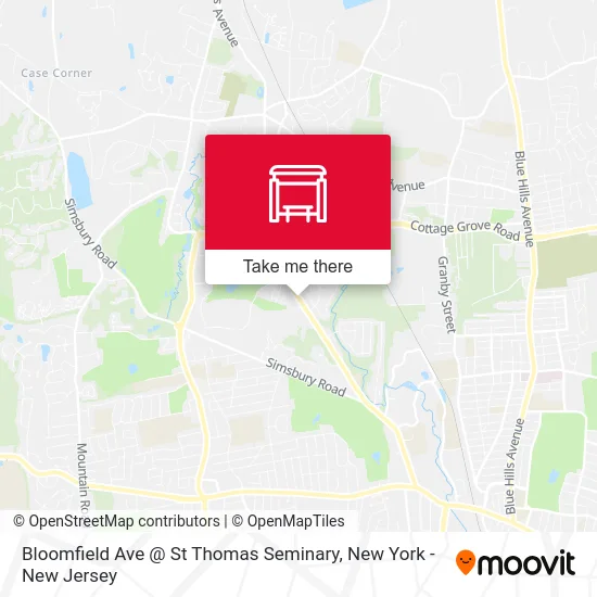 Bloomfield Ave @ St Thomas Seminary map