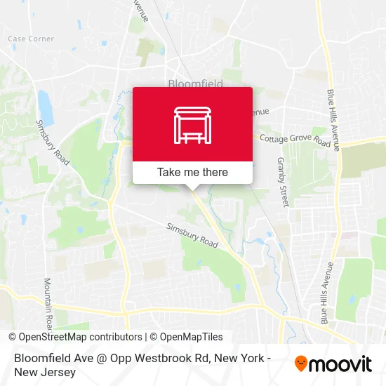 Bloomfield Ave @ Opp Westbrook Rd map