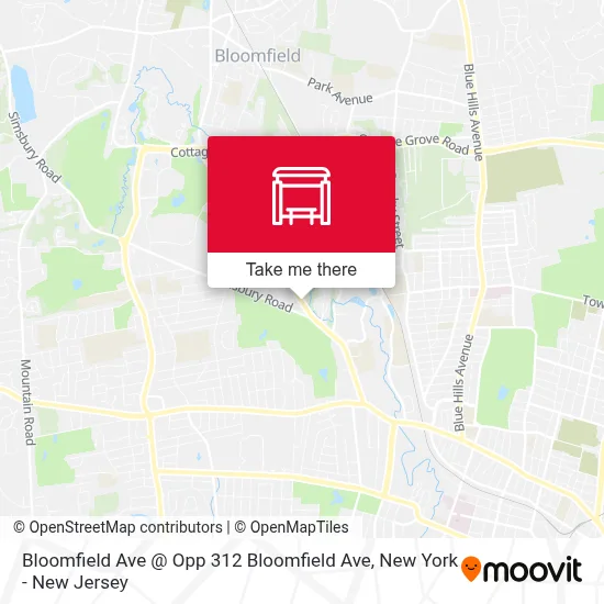 Bloomfield Ave @ Opp 312 Bloomfield Ave map