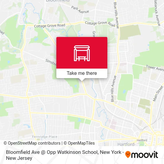 Bloomfield Ave @ Opp Watkinson School map