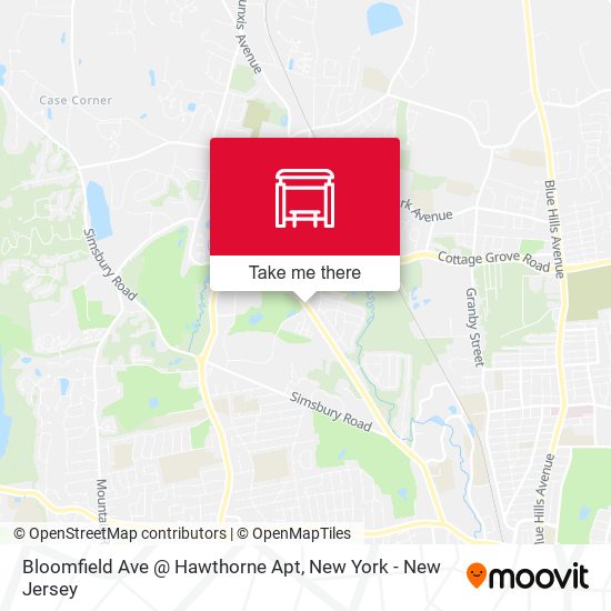 Bloomfield Ave @ Hawthorne Apt map