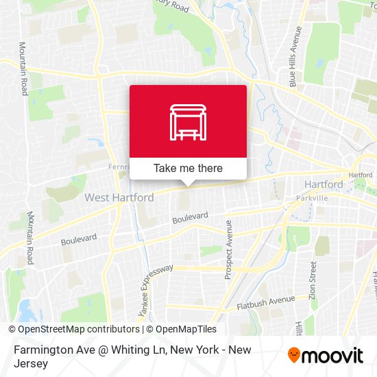 Farmington Ave @ Whiting Ln map