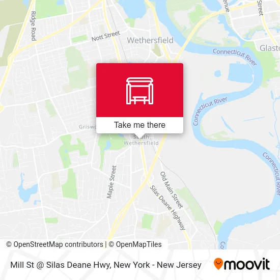 Mill St @ Silas Deane Hwy map