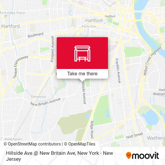 Hillside Ave @ New Britain Ave map