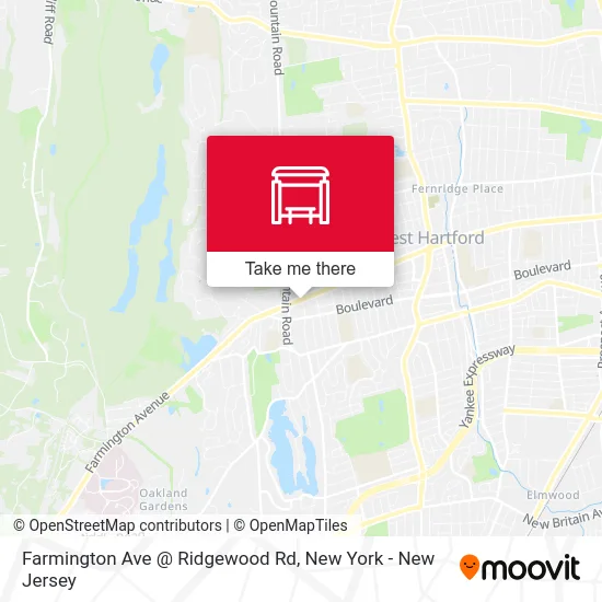 Farmington Ave @ Ridgewood Rd map