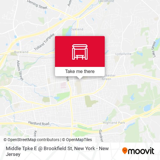Mapa de Middle Tpke E @ Brookfield St