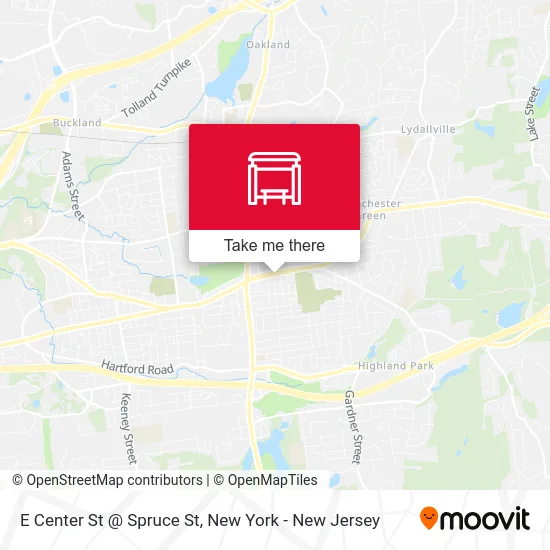 E Center St @ Spruce St map