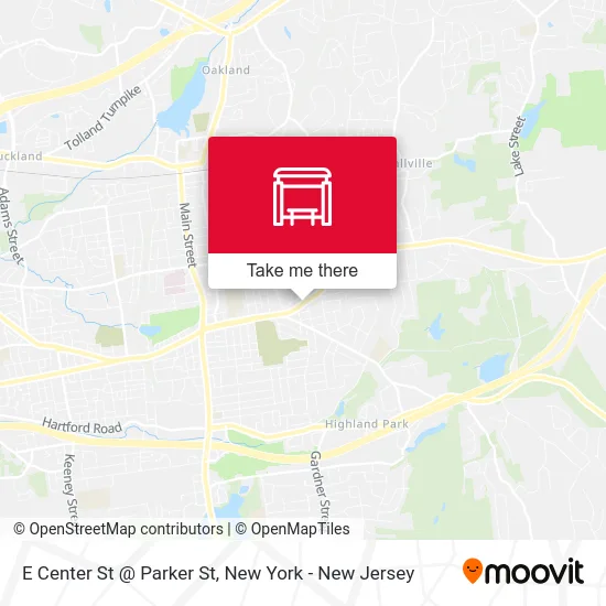 E Center St @ Parker St map