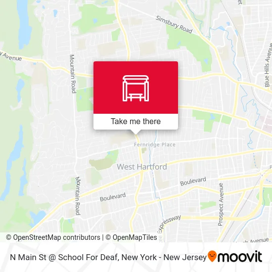 N Main St @ School For Deaf map