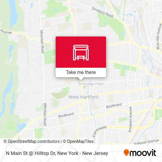 N Main St @ Hilltop Dr map