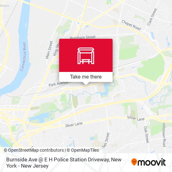 Burnside Ave @ E H Police Station Driveway map