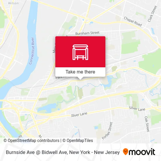 Burnside Ave @ Bidwell Ave map