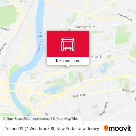 Tolland St @ Westbrook St map